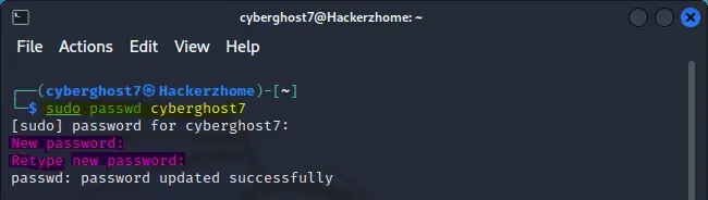 Kali Linux - Getting Started 2 Kali linux - pass change